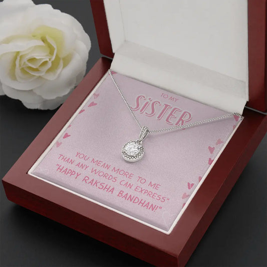 Unique Rakhi Gift Idea For Sisters- Pure Silver Necklace Gift Set Rakva