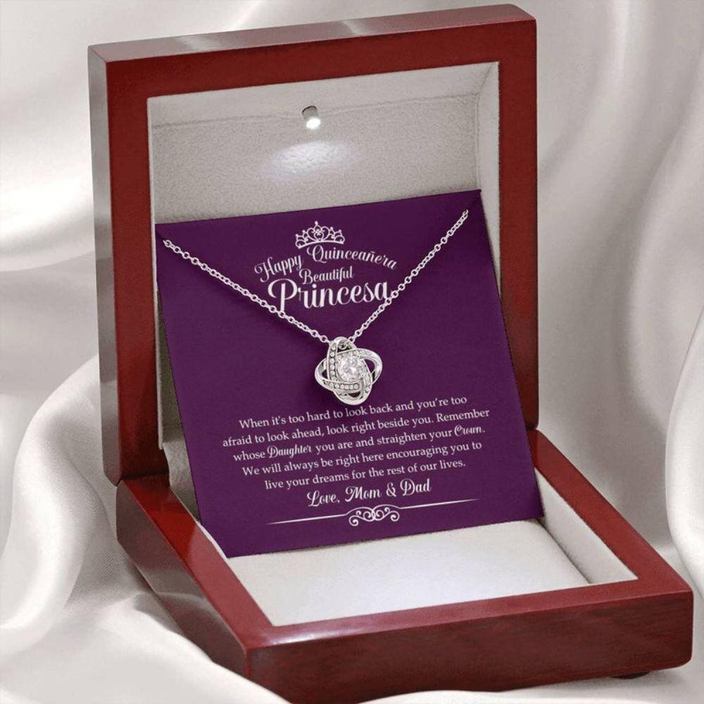 Daughter Necklace, Quinceanera Gift For Daughter “ From Mom & Dad, Regalos Para Quinceanera