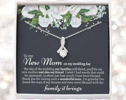 Mother-In-Law Necklace, Sentimental Mother-In-Law Wedding Necklace Gift From Bride, Mother Of The Groom