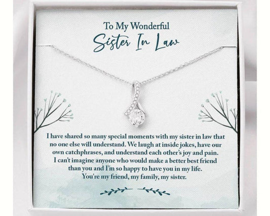 Sister In Law Necklace, Bonus Sister Gift, Gift For Sister In Law From Bride Rakva