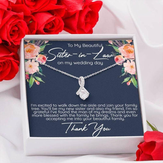 Sister In Law Necklace Gift On My Wedding Day, To Sister In Law Necklace From Bride Groom Rakva