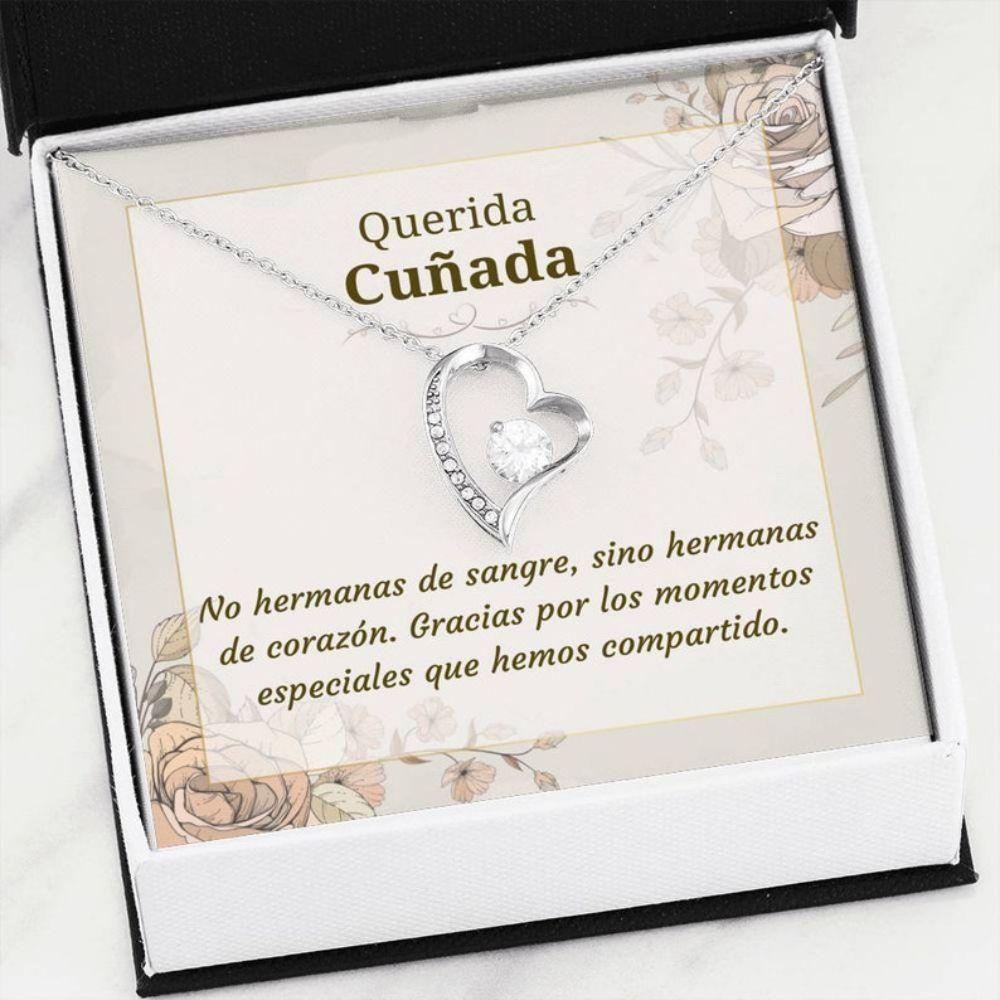 Sister Necklace, Best Cunada Gift - Cunada Necklace - Sister-In-Law Gift In Spanish - Future Sister Spanish - Gracias Cunada Regalo