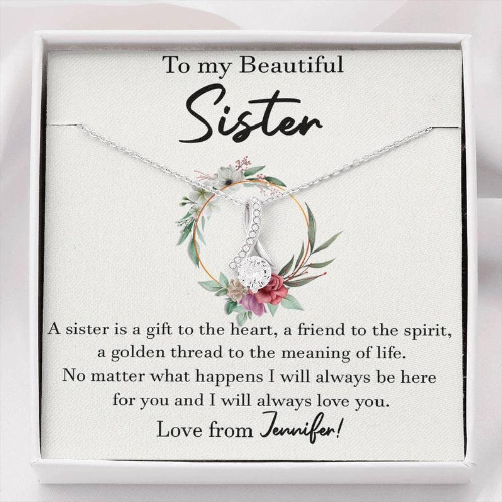 Sister Necklace, Birthday Necklace For Sister From Brother/ Sister, Sister Jewelry Gift, Sister Gift Idea, Sister Gift Necklace, Happy Birthday Sister, Add Name