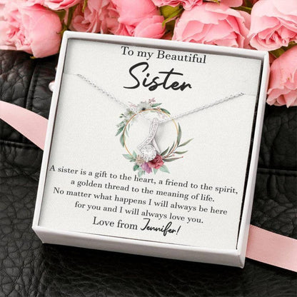 Sister Necklace, Birthday Necklace For Sister From Brother/ Sister, Sister Jewelry Gift, Sister Gift Idea