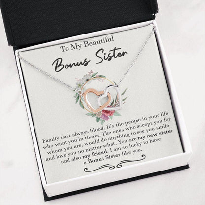 Sister Necklace, Bonus Sister Necklace, Bonus Sister Gift, Gift For Bonus Sister, Birthday Necklace For Bonus Sister, Sister In Law Gift