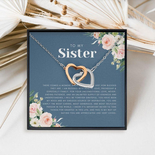 Sister Necklace, Gift For Sister Necklace, Sister Gift, Sister Birthday Christmas Necklace, Sentimental Gifts, Big Sister Gift.