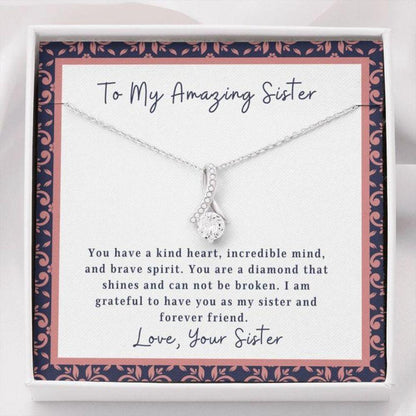 Sister Necklace - Gift To Sister - Gift Necklace With Message Card To My Sister - Kind Heart
