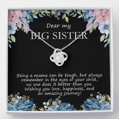 Sister Necklace, Love Necklace For Sister, Pregnant Sister Necklace, Pregnant Big Sister Gift, New Mom Gift For Sister