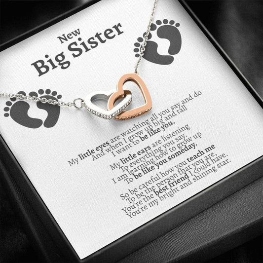 Sister Necklace, New Big Sister Gifts, Big Sister Gift From New Baby, Gifts For New Big Sister, Gifts From Baby To Big Sister, Future Big Sister Necklace
