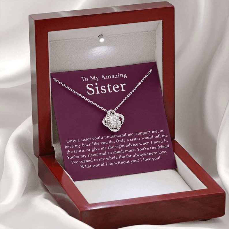 Sister Necklace, Sister Gift, Gift For Sister From Sister, Sister Birthday Necklace Gift, Sister Gift From Brother, Sister Jewelry Gift