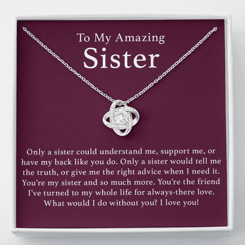 Sister Necklace, Sister Gift, Gift For Sister From Sister, Sister Birthday Necklace Gift, Sister Gift From Brother, Sister Jewelry Gift