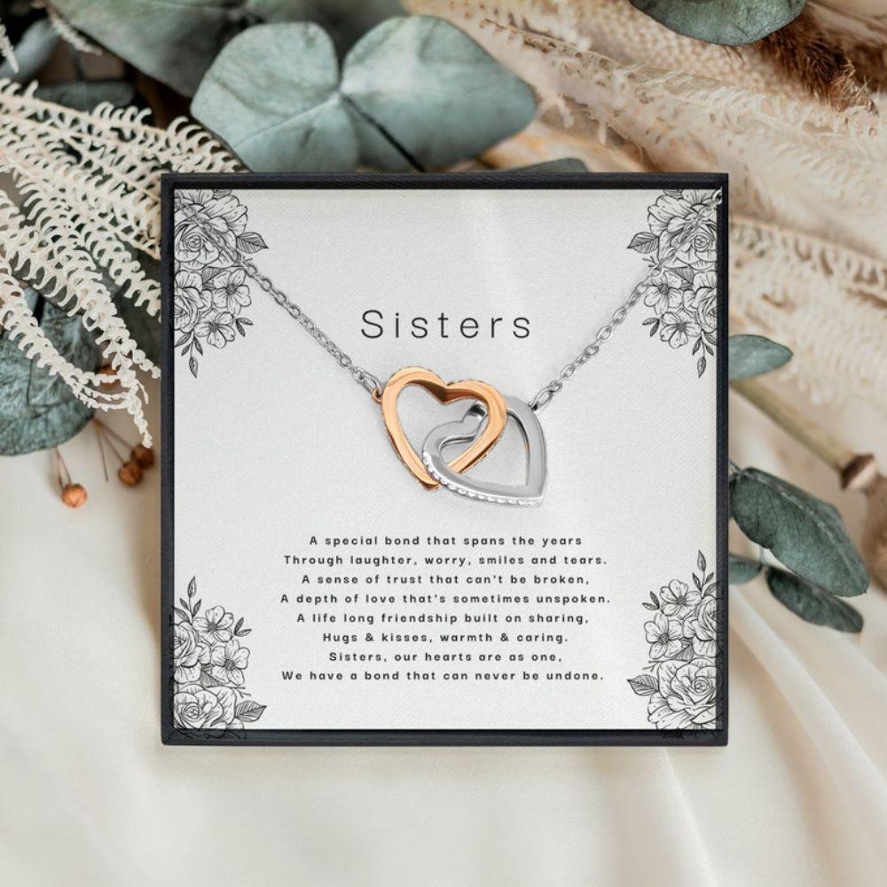 Sister Necklace, Sister Gift, Gift For Sister From Sister, Sister Christmas Necklace From Sister