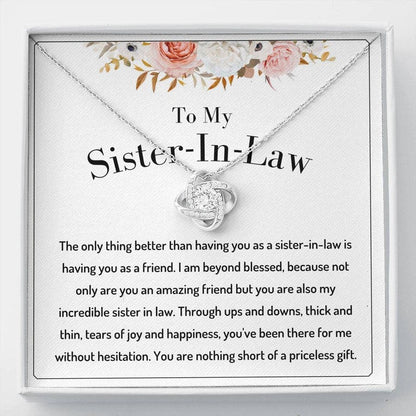 Sister Necklace, Sister In Law Gift, Sister In Law Necklace, Gifts For Sister In Law, Sister In Law Love Knot Necklace