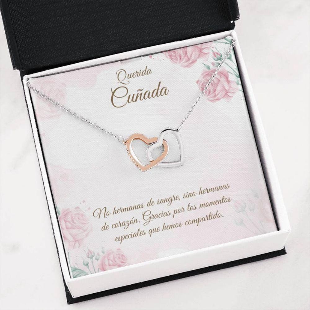 Sister Necklace, Sister-In-Law Necklace In Spanish - Spanish Family Gifts - Sweet Sister-In-Law Gift In Spanish