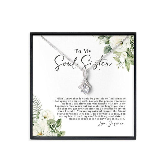 Sister Necklace, Soul Sister Gift, Gift For Soul Sister, Soul Sister Dainty Necklace, Personalized Best Friend Gift, BFF Necklace Gift