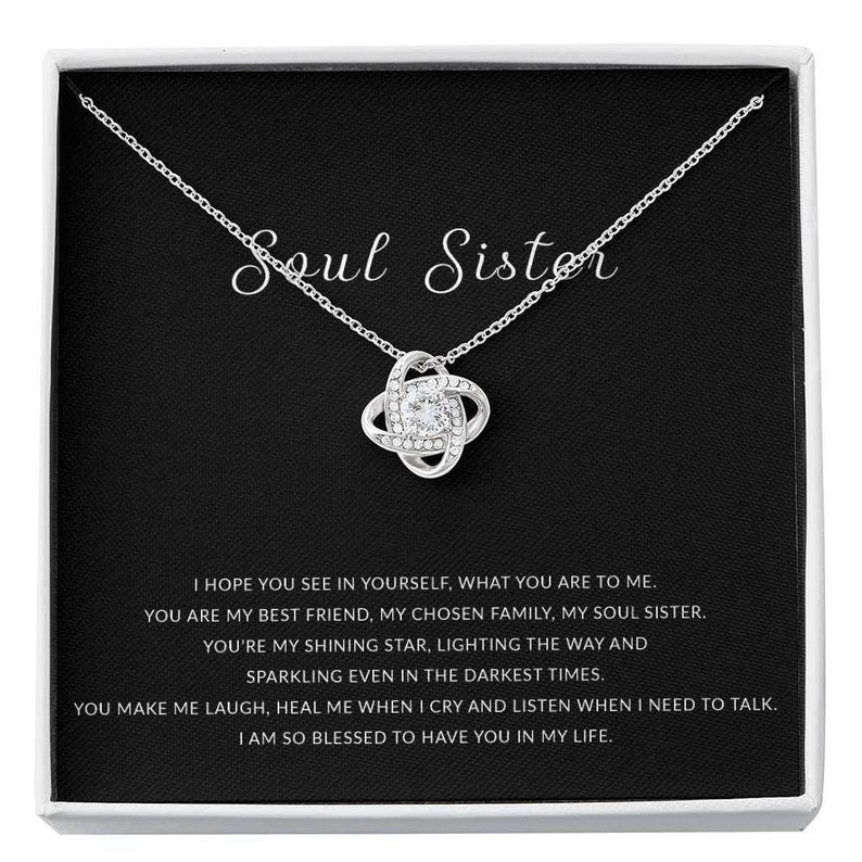 Sister Necklace, Soul Sister Necklace, Soul Sister Gift, Best Friend Gift, Best Friend Necklace, Unbiological Sister Gift, Unbiological Sister Necklace