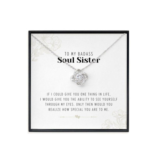 Sister Necklace, Soul Sisters Gift, To My Badass Soul Sister Necklace, Gift For Best Friend, Unbiological Sister Necklace