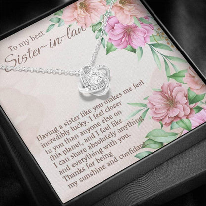 Sister Necklace, To My Best Sister-In-Law Necklace, Gift For Sister-In-Law, Sister-In-Law Gifts