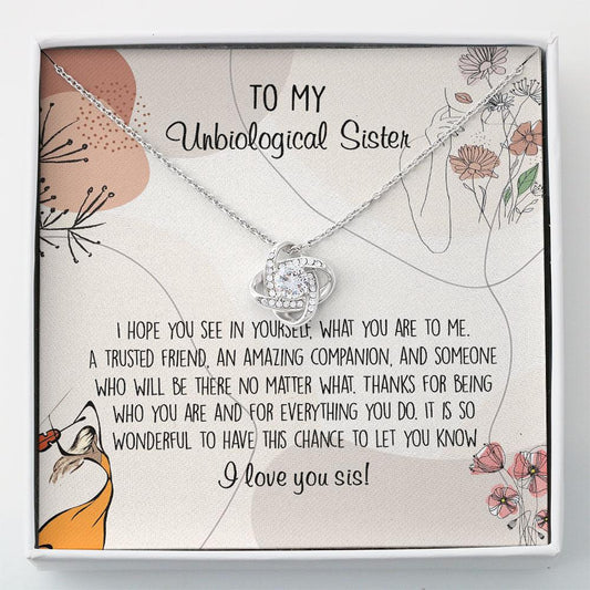 Sister Necklace - To My Sister-in-Law Necklace Gift - Love Knot Necklace
