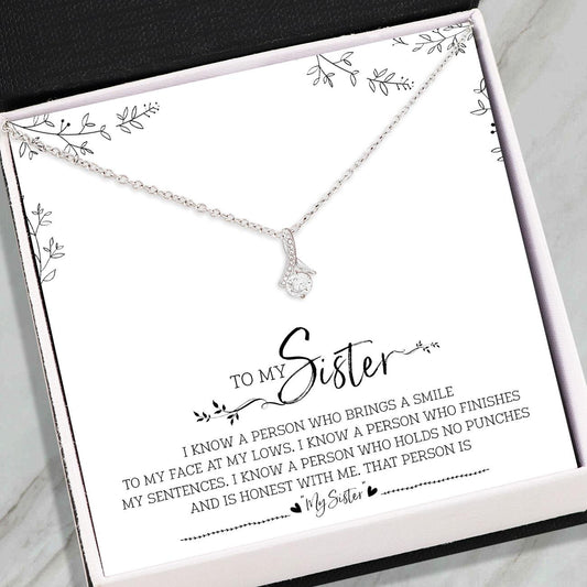 Sister Necklace, To My Sister Necklace - Alluring Beauty Necklace For Sister, Her Gift For Anniversary Birthday V2