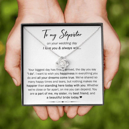 Sister Necklace, To My Stepsister Gift On Her Wedding Day, Bonus Sister Wedding Gift, Wedding Present For Stepsister, Jewelry For Stepsister