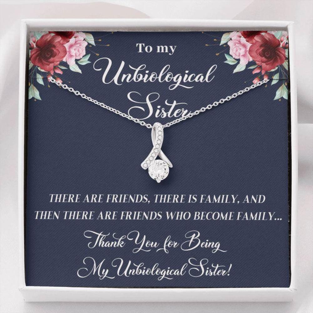 Sister Necklace, Unbiological Sister Alluring Hearts Necklace, Best Friend Necklace, Soul Gift, Bridesmaid Gift, Gift, Unbiological Sister Gift