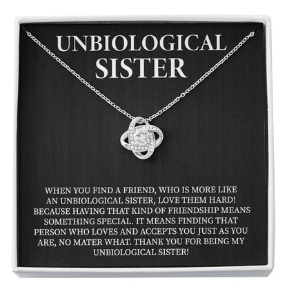 Sister Necklace, Unbiological Sister Necklace, Unbiological Sister Gift, Gift For Step Sister, When You Find A Friend Who Is More Like