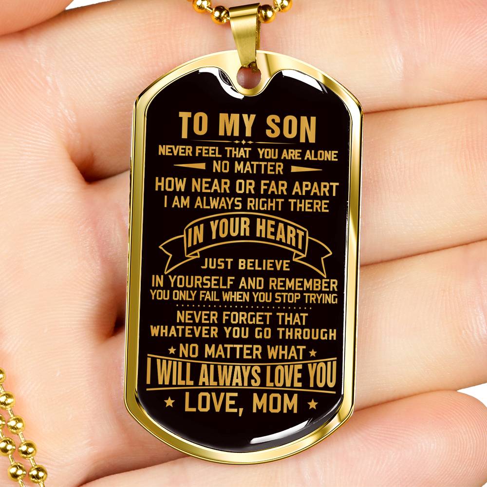 Son Dog Tag, Dog Tag For Son, Necklace Gift For Son, Father And Son Dog Tag-11