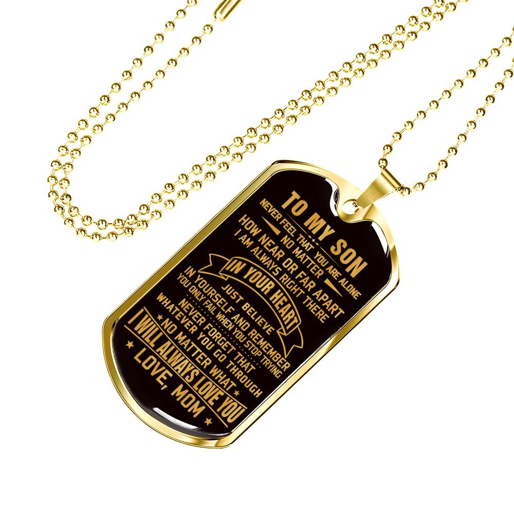 Son Dog Tag, Dog Tag For Son, Necklace Gift For Son, Father And Son Dog Tag-11