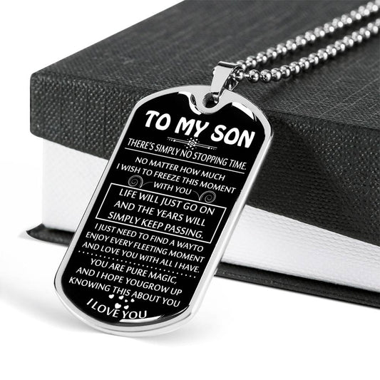 SON DOG TAG, DOG TAG FOR SON, NECKLACE GIFT FOR SON, FATHER AND SON DOG TAG-16