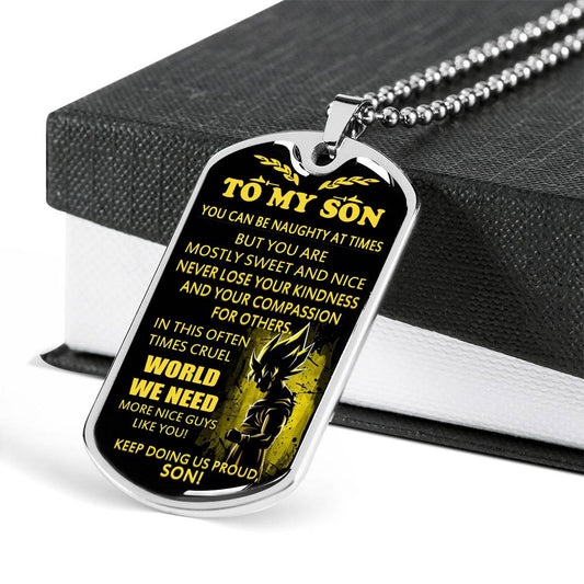 SON DOG TAG, DOG TAG FOR SON, NECKLACE GIFT FOR SON, FATHER AND SON DOG TAG-3