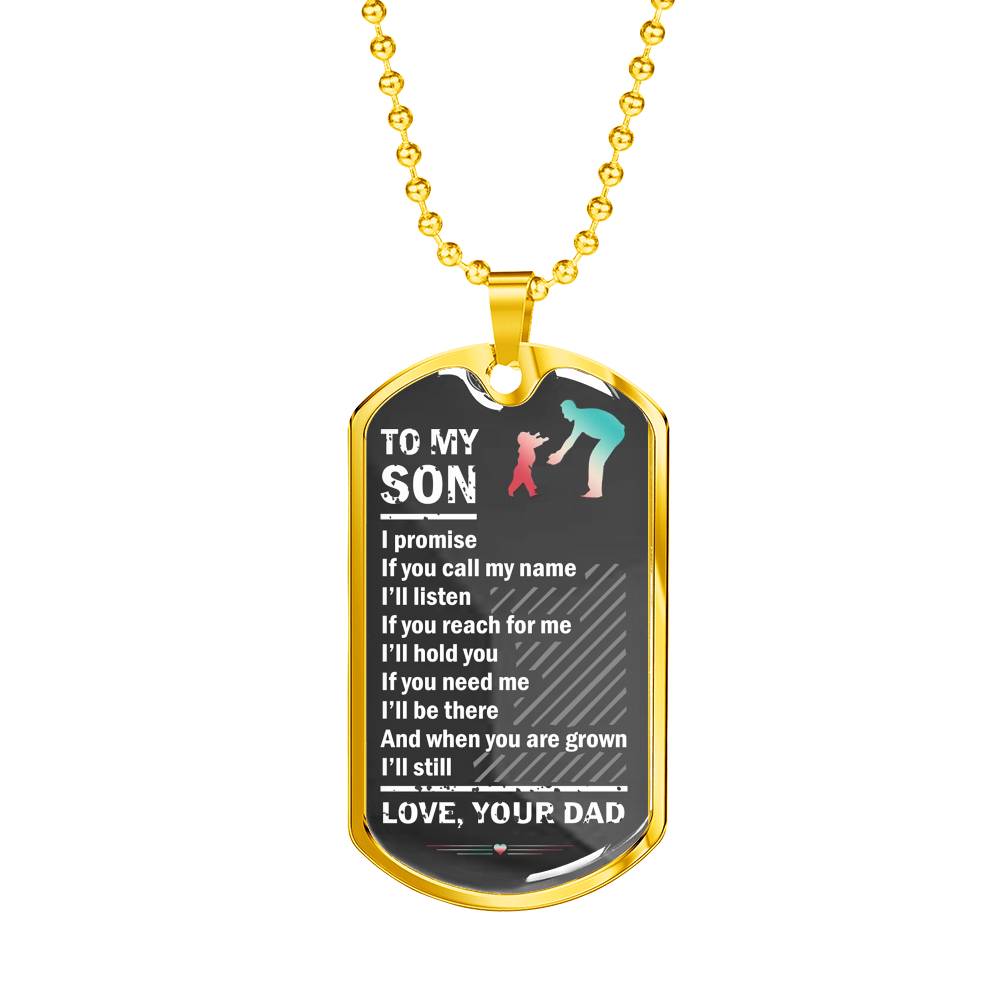 Son Dog Tag, Dog Tag For Son, Necklace Gift For Son, Father And Son Dog