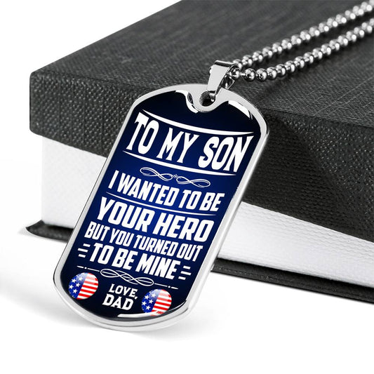 SON DOG TAG, DOG TAG FOR SON, NECKLACE GIFT FOR SON, FATHER AND SON DOG TAG-8