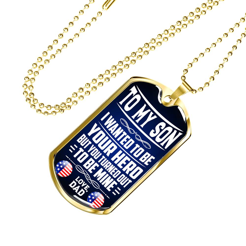 Son Dog Tag, Dog Tag For Son, Necklace Gift For Son, Father And Son Dog Tag-8