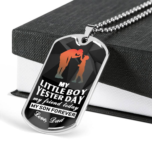 SON DOG TAG, DOG TAG FOR SON, NECKLACE GIFT FOR SON, FATHER AND SON DOG TAG-9