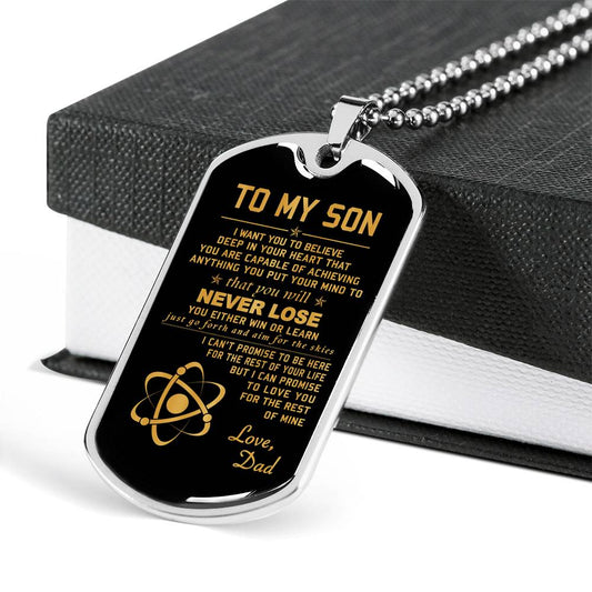 SON DOG TAG, GIFT FOR SON BIRTHDAY, DOG TAGS FOR SON, ENGRAVED DOG TAG FOR SON, FATHER AND SON DOG TAG-10