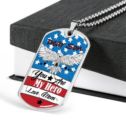 SON DOG TAG, GIFT FOR SON BIRTHDAY, DOG TAGS FOR SON, ENGRAVED DOG TAG FOR SON, FATHER AND SON DOG TAG-15
