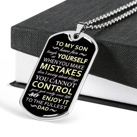 SON DOG TAG, GIFT FOR SON BIRTHDAY, DOG TAGS FOR SON, ENGRAVED DOG TAG FOR SON, FATHER AND SON DOG TAG-16