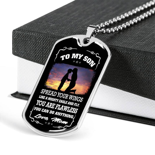 SON DOG TAG, GIFT FOR SON BIRTHDAY, DOG TAGS FOR SON, ENGRAVED DOG TAG FOR SON, FATHER AND SON DOG TAG-3