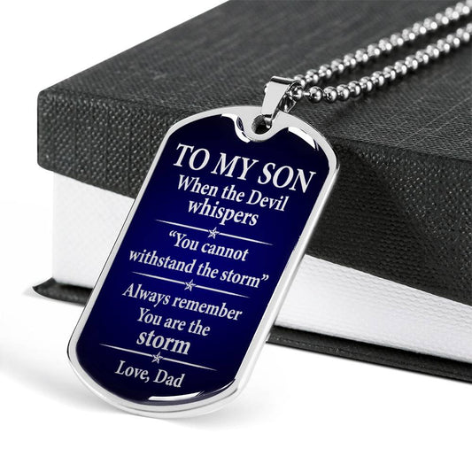 SON DOG TAG, GIFT FOR SON BIRTHDAY, DOG TAGS FOR SON, ENGRAVED DOG TAG FOR SON, FATHER AND SON DOG TAG-4
