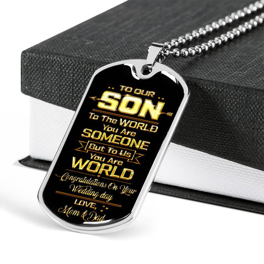 SON DOG TAG, GIFT FOR SON BIRTHDAY, DOG TAGS FOR SON, ENGRAVED DOG TAG FOR SON, FATHER AND SON DOG TAG-5