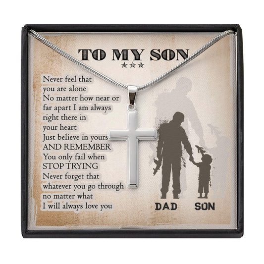 Son Necklace, Army Son Cross Necklace - Gift To Amry Son Cross Necklace Veteran Day