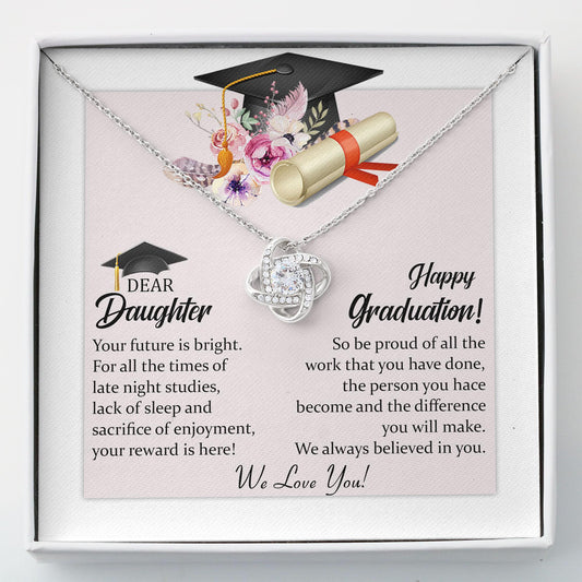Son Necklace, Daughter Necklace, Class Of 2022 Graduation Necklace - Necklace For Daughter Gift Graduation - Love Knot