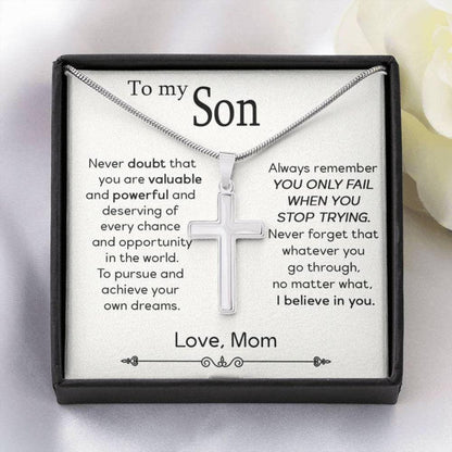 Son Necklace, Happy Easter Cross Necklace, Easter Necklace For Son From Mom, Easter Religious Gift, Easter Jewellery