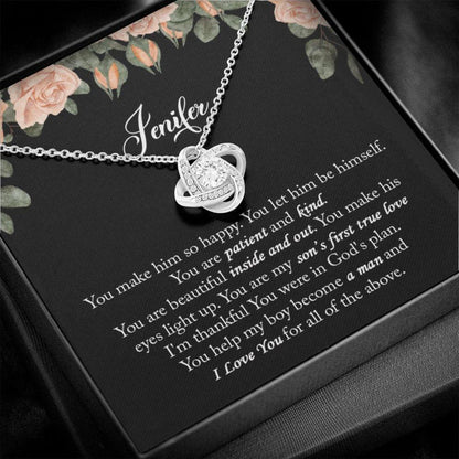 Son's Girlfriend Necklace Gift, Beautiful Jewelry Gift For Son's Girlfriend, Personalized Gift For Sons Girlfriend, Son's Girlfriends Birthday Necklace