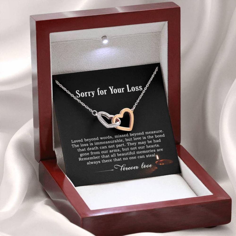Sorry For Your Loss Necklace Gift, In Loving Memory Of Someone You Love, Memorial Gift Necklace For Her, Grief, Condolence Gift, Remembrance Gift.
