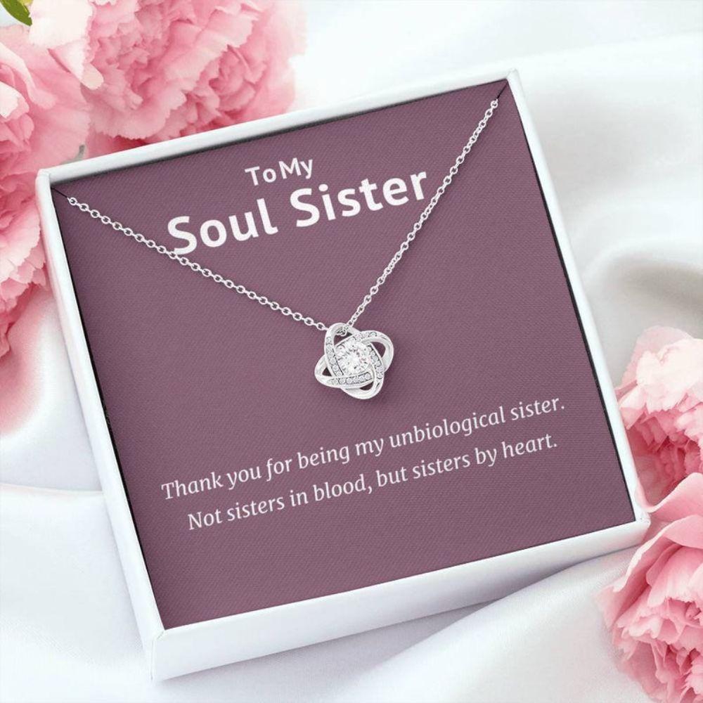 Sister Necklace, Soul Sister Necklace, Unbiological Sister, Best Friend Gift, Necklace,  Friendship Gift