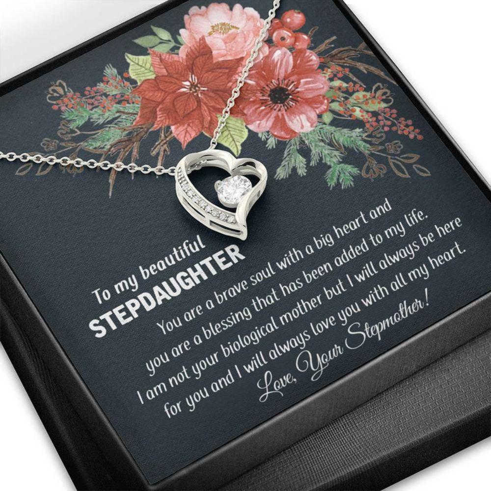 Stepdaughter Necklace, Bonus Daughter Jewelry, Wedding Gift To Step Daughter, Christmas Necklaces For Bonus Daughter, Necklace From Step Mom
