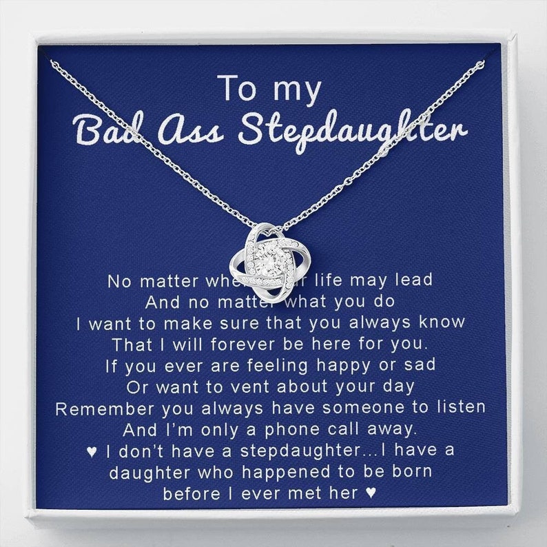  Stepdaughter Necklace, Step Daughter Gift, Gift For Step Daughter, Step Daughter Gift From Stepmom, Bonus Daughter Gift Necklace