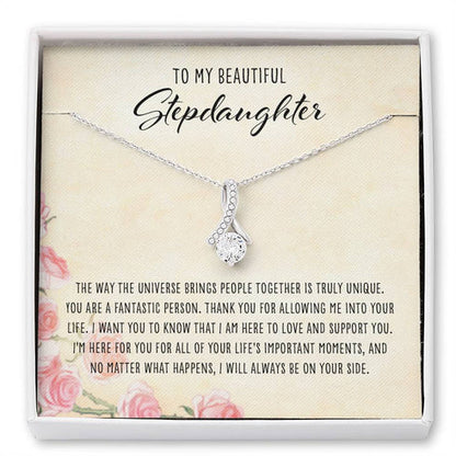 Stepdaughter Necklace, To My Beautiful Stepdaughter - Alluring Beauty Necklace